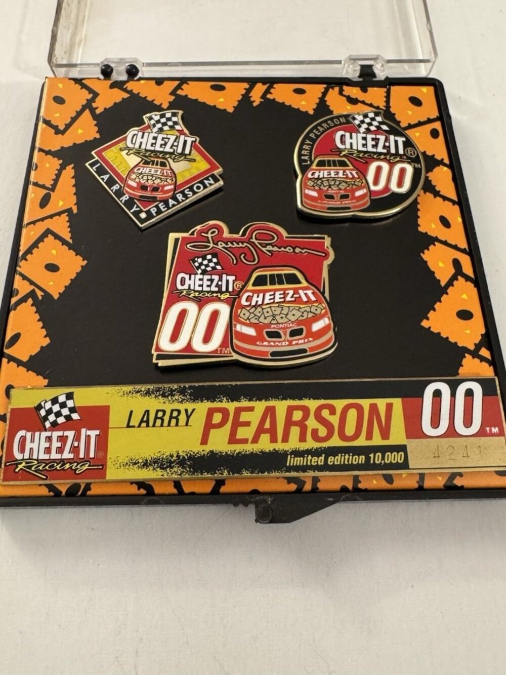 Larry Pearson 00 Cheez-It Set of 3 Limited Edition Nascar Numbered Pins EB5